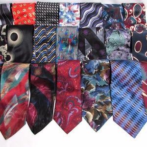 NEW Group of 6 Men's Bold Silk CLASSIC LENGTH TIES